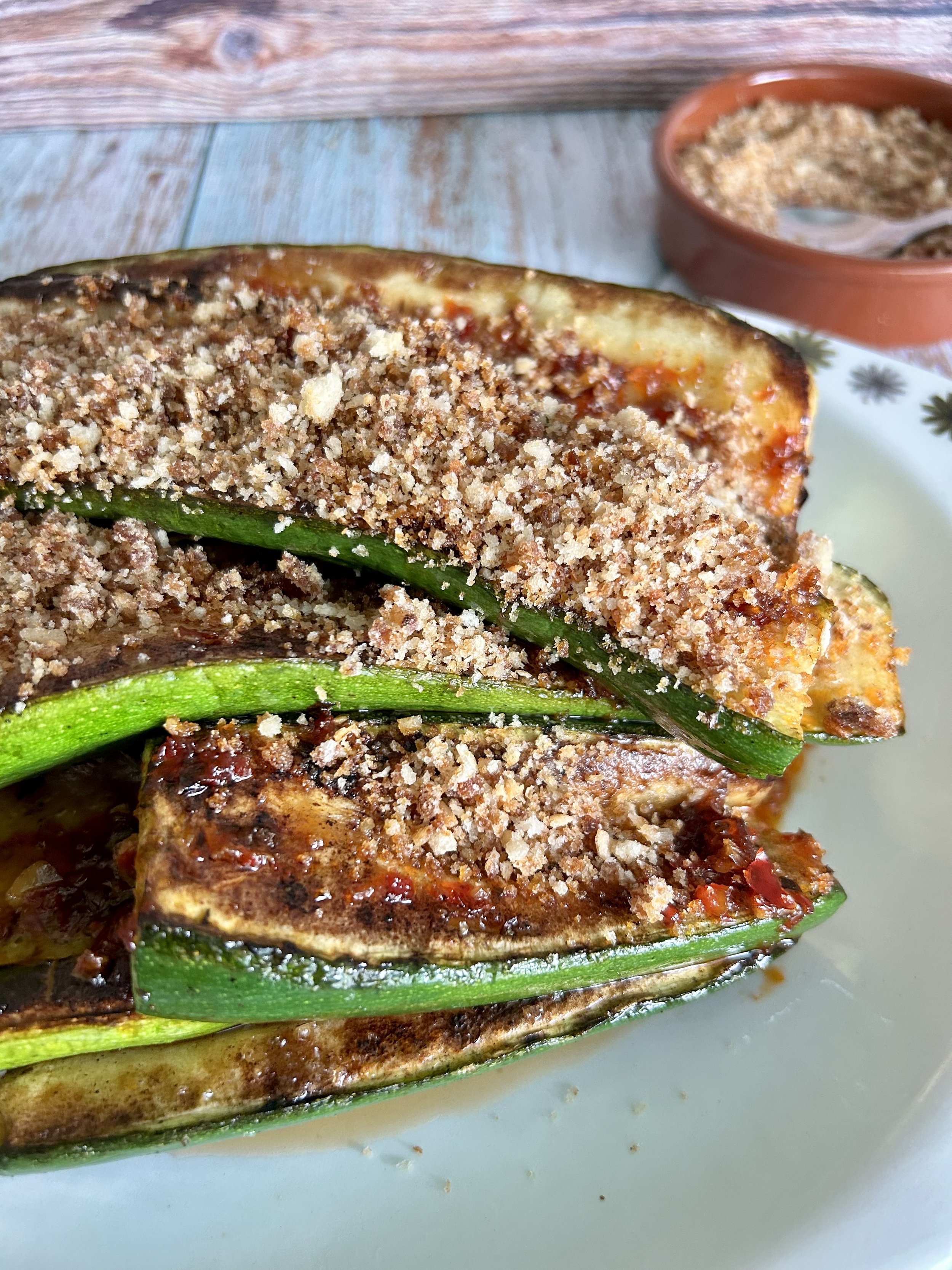 Spicy Asian Courgettes with Miso Breadcrumbs | Lee & The Sweet Life